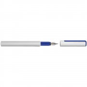 Ручка перьевая PF One, серебристая с синим