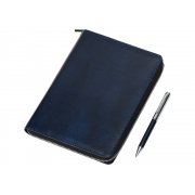 Бизнес-блокнот на молнии А5 «Fabrizio» с RFID защитой и ручкой