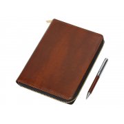 Бизнес-блокнот на молнии А5 «Fabrizio» с RFID защитой и ручкой