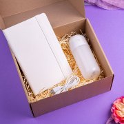 Набор подарочный FLORAL EGOIST: бизнес-блокнот, увлажнитель белый арт. 35016/01