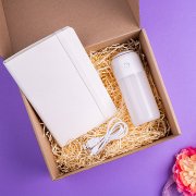 Набор подарочный FLORAL EGOIST: бизнес-блокнот, увлажнитель белый арт. 35016/01