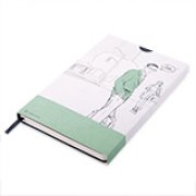 Бизнес-блокнот FUNKY, 130*210 мм, черный, голубой форзац, мягкая обложка, в линейку Черный арт. 21209/35/21