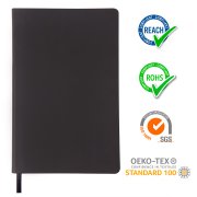 Бизнес-блокнот FUNKY, 130*210 мм, черный, голубой форзац, мягкая обложка, в линейку Черный арт. 21209/35/21