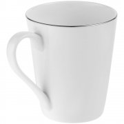 Кружка Mansion Select, белая с серебристой отводкой арт. 13774.11