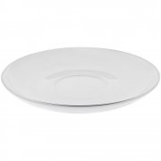 Кофейная пара Mansion Select, белая с серебристой отводкой