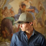 Бейсболка LOOP, 6 клиньев, пластиковая застежка Бордовый