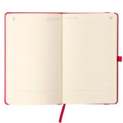 Ежедневник недатированный HAMILTON, A5, алый, кремовый блок Красный