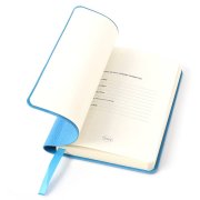 Ежедневник недатированный SALLY, A6, голубой, кремовый блок в линейку Голубой