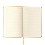 Ежедневник недатированный SALLY, A6, желтый, кремовый блок в линейку Жёлтый