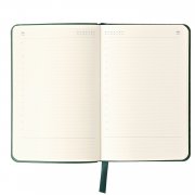 Ежедневник недатированный SALLY, A6, темно-зеленый, кремовый блок в линейку Зеленый