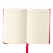 Ежедневник недатированный SALLY, A6, красный, кремовый блок в линейку Красный