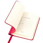 Ежедневник недатированный SALLY, A6, красный, кремовый блок в линейку Красный