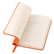 Ежедневник недатированный SALLY, A6, оранжевый, кремовый блок в линейку Оранжевый
