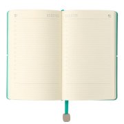 Ежедневник недатированный Fusion, А5, бирюзовый, кремовый блок в линейку Голубой