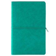 Ежедневник недатированный Fusion, А5, бирюзовый, кремовый блок в линейку Голубой