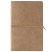 Ежедневник недатированный Fusion, А5, светло-коричневый, кремовый блок в линейку Коричневый