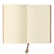 Ежедневник недатированный Fusion, А5, светло-коричневый, кремовый блок в линейку Коричневый