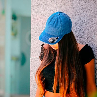 Бейсболка DAD HAT, 6 клиньев, металлическая застежка Синий