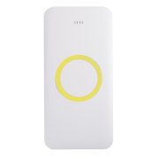 Универсальный аккумулятор с функцией беспроводной зарядки SATURN,белый с желтым,15х7,3х1,2см Белый арт. 23708/03 Универсальный аккумулятор с функцией беспроводной зарядки SATURN,белый с желтым,15х7,3х1,2см Белый арт. 23708/03
