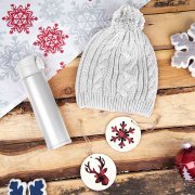 Подарочный набор WINTER TALE: шапка, термос, новогодние украшения, белый Белый
