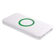 Универсальный аккумулятор с функцией беспроводной зарядки SATURN,белый с зеленым,15х7,3х1,2с Белый арт. 23708/18 Универсальный аккумулятор с функцией беспроводной зарядки SATURN,белый с зеленым,15х7,3х1,2с Белый арт. 23708/18