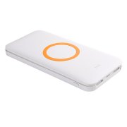 Универсальный аккумулятор с функцией беспроводной зарядки SATURN,белый с оранжевым,15х7,3х1, Белый арт. 23708/05 Универсальный аккумулятор с функцией беспроводной зарядки SATURN,белый с оранжевым,15х7,3х1, Белый арт. 23708/05