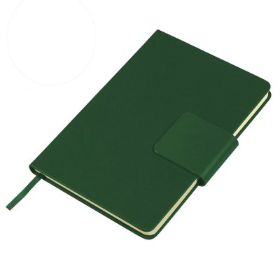 Ежедневник недатированный Stevie, А5,  зеленый, кремовый блок, без обреза Зеленый