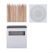 Набор цветных карандашей BOLTEX с раскрасками белый