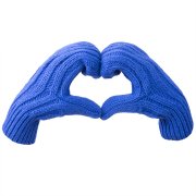 Варежки вязаные НАСВЯЗИ© шерсть/акрил Синий