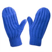 Варежки вязаные НАСВЯЗИ© шерсть/акрил Синий