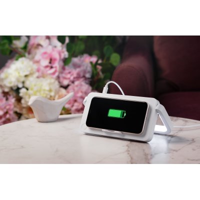 Лампа складная "Smart Light" с беспроводным (10W) зарядным устройством и подставкой для смартфона белый