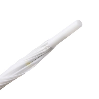 Зонт-трость с пластиковой ручкой, полуавтомат; белый; D=103 см; нейлон Белый