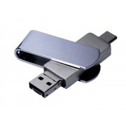 USB 2.0-флешка на 32 Гб 3-в-1 с разъемами Micro USB и USB-C