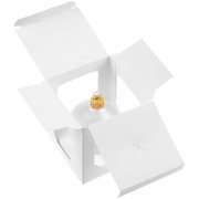 Елочный шар Gala Matt в коробке, белый, 8,5 см арт. 30150.60