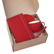 Подарочный набор T-TIME: бизнес-блокнот, чайная пара, ручка шариковая, коробка и стружка, красный красный арт. 39491/08 Подарочный набор T-TIME: бизнес-блокнот, чайная пара, ручка шариковая, коробка и стружка, красный красный арт. 39491/08