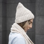 Шапка бини вязаная НАСВЯЗИ© шерсть/ акрил Красный