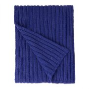 Шарф вязаный НАСВЯЗИ© шерсть/акрил Темно-синий арт. 24130/25