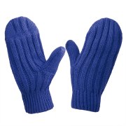 Варежки вязаные НАСВЯЗИ© шерсть/акрил Темно-синий