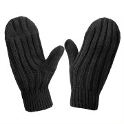 Варежки вязаные НАСВЯЗИ© шерсть/акрил Черный