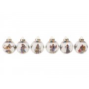 Набор новогодних шаров, 6 шт