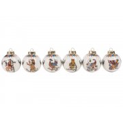 Набор новогодних шаров, 6 шт