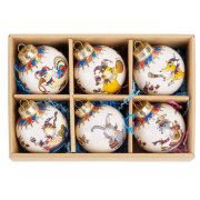 Набор новогодних шаров, 6 шт