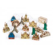 Ёлочная гирлянда с лампами в подарочной коробке «Достопримечательности мира» арт. 625194