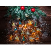 Ёлочная гирлянда с лампами в подарочной коробке «Достопримечательности мира» арт. 625194