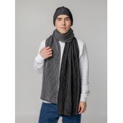 Шарф Nobilis, черный с серым меланжем арт. 19091.31 Шарф Nobilis, черный с серым меланжем арт. 19091.31