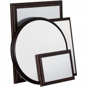 Плакетка Plaque, большая, венге с серебристой пластиной арт. 15516.02