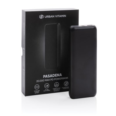 Внешний аккумулятор Urban Vitamin Pasadena с быстрой зарядкой PD, 18 Вт, 20000 мАч арт. P322.751