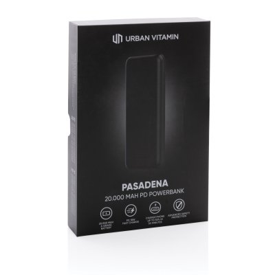 Внешний аккумулятор Urban Vitamin Pasadena с быстрой зарядкой PD, 18 Вт, 20000 мАч арт. P322.751