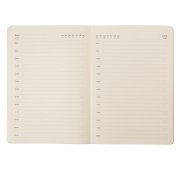 Ежедневник недатированный Tony, А5, красный, кремовый блок в линейку Красный