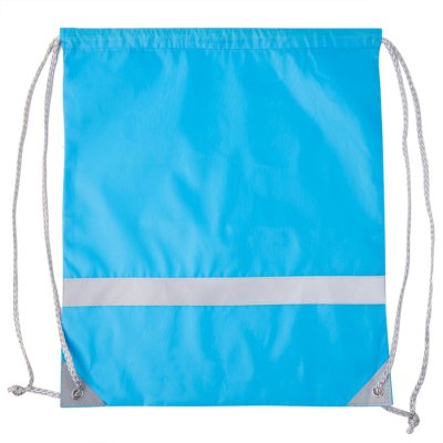 Рюкзак мешок RAY со светоотражающей полосой Голубой арт. 16108/22 Рюкзак мешок RAY со светоотражающей полосой Голубой арт. 16108/22